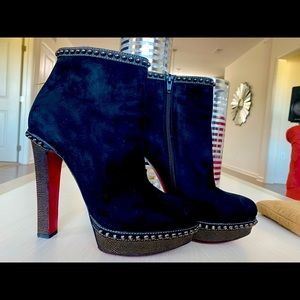 Authentic Christian Louboutin booties.  Size 9 (40). Slightly worn